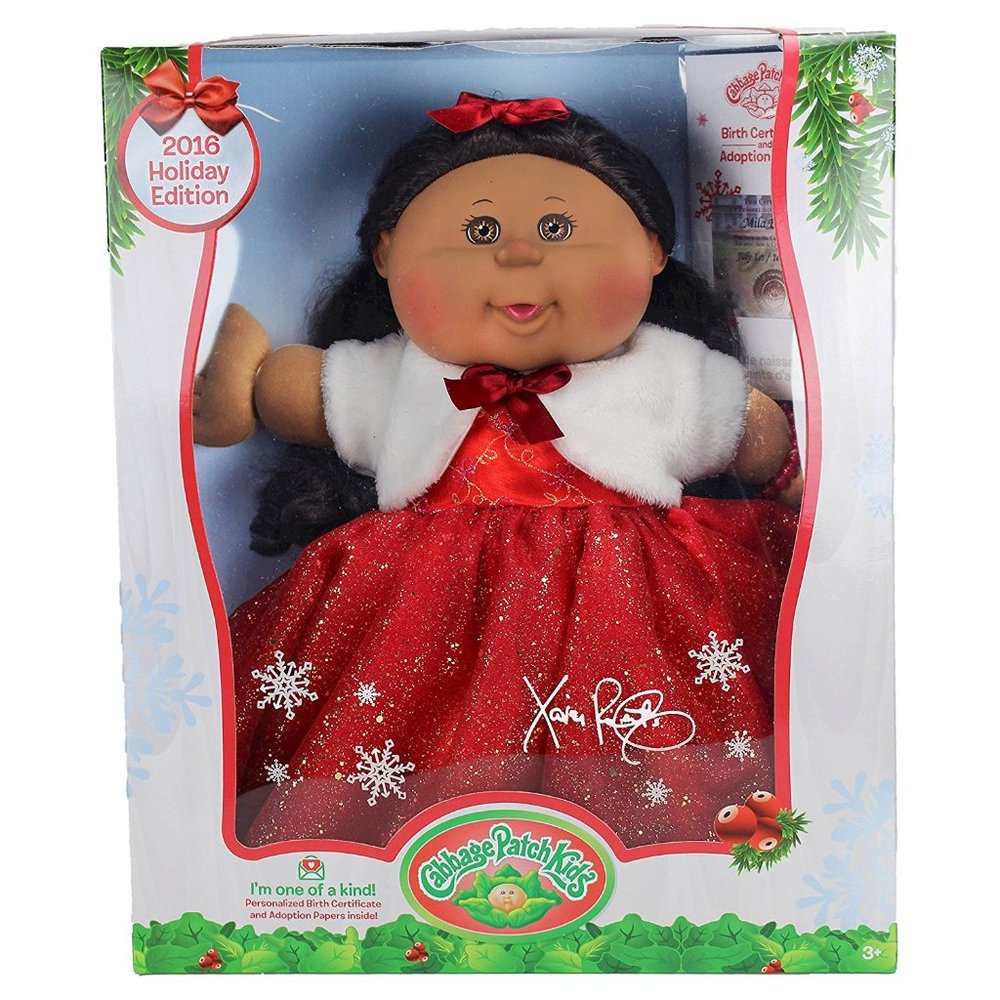 2016 holiday edition christmas cabbage patch doll